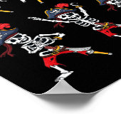 Tancing Pirate Skeletons TanzChallenge Boys Kinder Poster (Ecke)