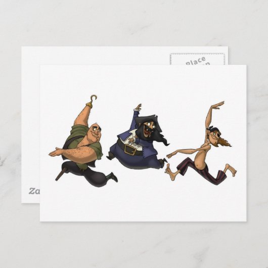 Tancing Pirates Postcard Postkarte (Vorne/Hinten)