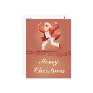 Tancing Santa Claus Postkarte