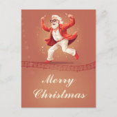 Tancing Santa Claus Postkarte (Vorderseite)