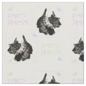 Tancing Scottish Terrier Stoff (Nahaufnahme)