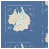Tancing Scottish Terrier Stoff (Nahaufnahme)