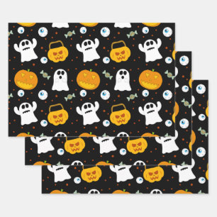 Tancing Skeleton Rote Herzen Liebe Sonniges Hallow Geschenkpapier Set