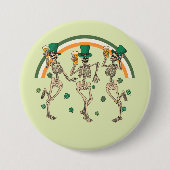 Tancing Skeletons St Patrick Button (Vorderseite)