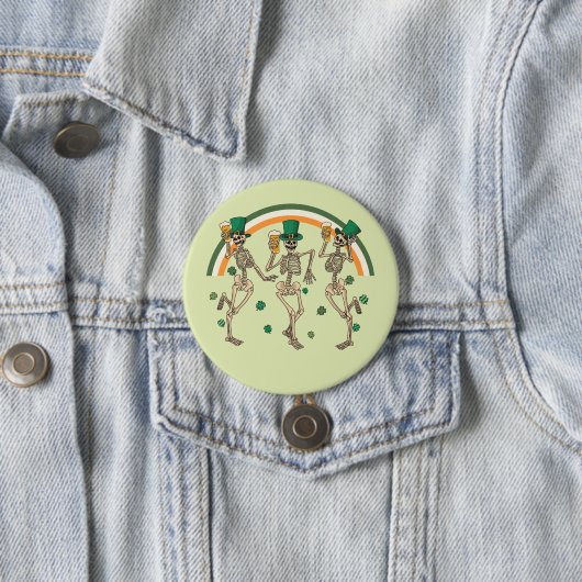 Tancing Skeletons St Patrick Button (Beispiel)