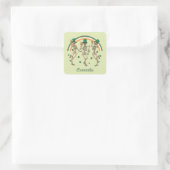 Tancing Skeletons St Patrick Quadratischer Aufkleber (Tasche)