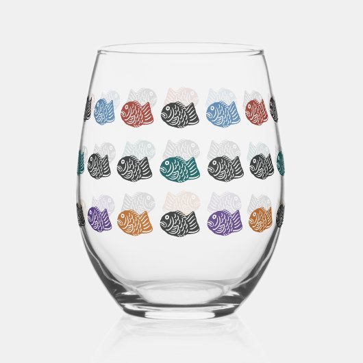 Tancing Taiyaki Weinglas Ohne Stiel (Vorderseite)