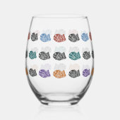 Tancing Taiyaki Weinglas Ohne Stiel (Rückseite)