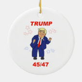 Tancing Trump Design - 45/47 Keramik Ornament (Hinten)
