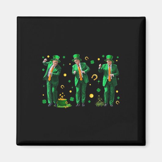 Tancing Trump St. Patricks Day , Uni-Erwachsene, Magnet (Vorne)