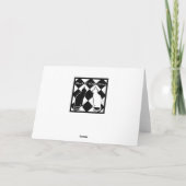 Tancing Zebra Geburtstagskarte Karte (Rückseite)