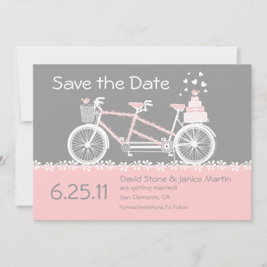 Tandem-Ankündigung Datum freihalten Save The Date (Vorderseite)