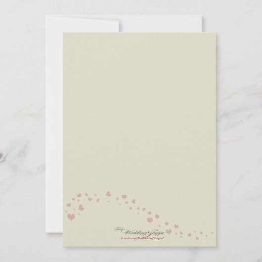 Tandem Bicycle Couple's Bridal Dusche Einladung (Rückseite)