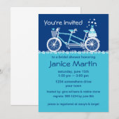 Tandem Bicycle Custom Aqua Einladung (Vorne/Hinten)