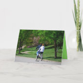 Tandem Bicycle Husband Happy Anniversary Card Karte (Rückseite)