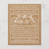 Tandem Bicycle, Kraft Cycling Club Werbung Flyer (Vorne)