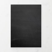 Tandem Bicycle on Chalkboard Wedding Suite Dreifach Gefaltete Einladung (Cover)