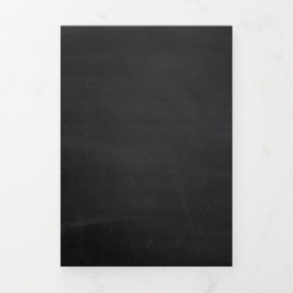 Tandem Bicycle on Chalkboard Wedding Suite Dreifach Gefaltete Einladung