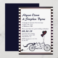 Tandem Bicycle Romantische Post Hochzeit Empfang