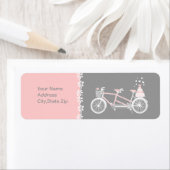Tandem-Bicycle Wedding-Address-Label (Insitu)