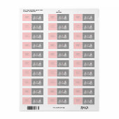Tandem-Bicycle Wedding-Address-Label (Vorne)