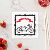 Tandem Bicycle Wedding Napkin Serviette (Beispiel)