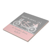 Tandem Bicycle Wedding Tile Trivet Fliese (Seite)