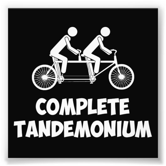 Tandem Bike Vollständiges Tandemonium Fotodruck (Vorne)