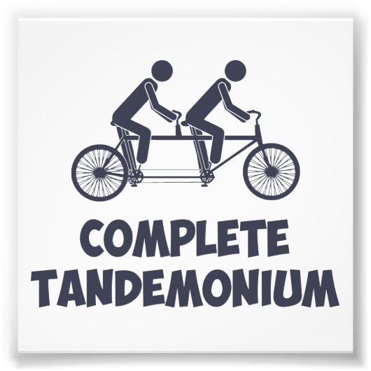 Tandem Bike Vollständiges Tandemonium Fotodruck (Vorne)