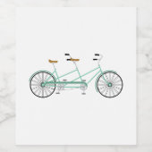 Tandem Bike Weinetikett (Einzelnes Label)