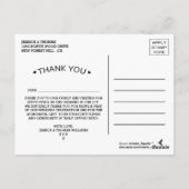 Tandem-Bikerkarte-Hochzeit Postkarte (Rückseite)