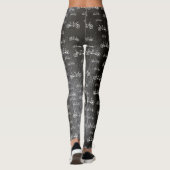 Tandem Bikes Muster Fun Bicycle Gemustert Leggings (Rückseite)