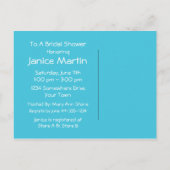 Tandem Fahrrad Custom Aqua Einladung Postkarte (Rückseite)