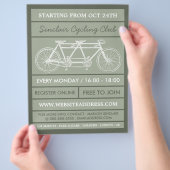 Tandem-Fahrrad, Flyer für Radwerbung (Hand)