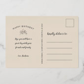 Tandem-Fahrrad Geburtstagskarte Folieneinladung (Rückseite)