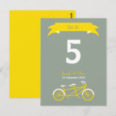 Tandem-Fahrrad (Gelb / Grau) Tischnummer (Vorne/Hinten)