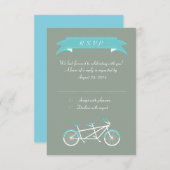 Tandem-Fahrrad (grau / blau) UAWG Einladung (Vorne/Hinten)