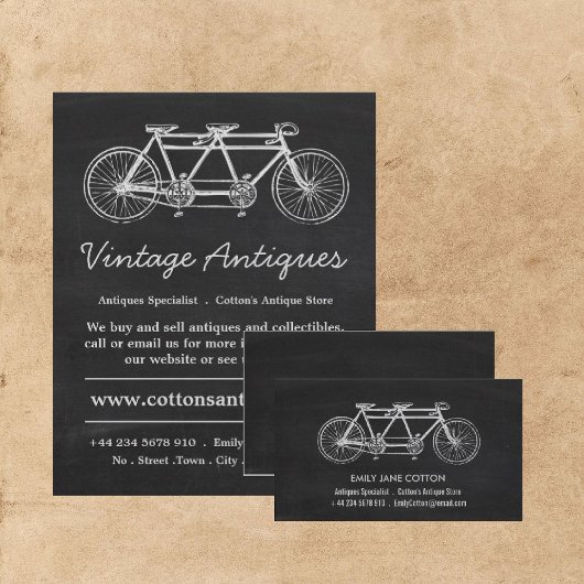 Tandem Fahrrad & Halbpension, Antiquitätenhändler, Flyer