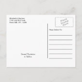 Tandem-Fahrrad-Hochzeit auf der Tafel retten das D Ankündigungspostkarte (Rückseite)