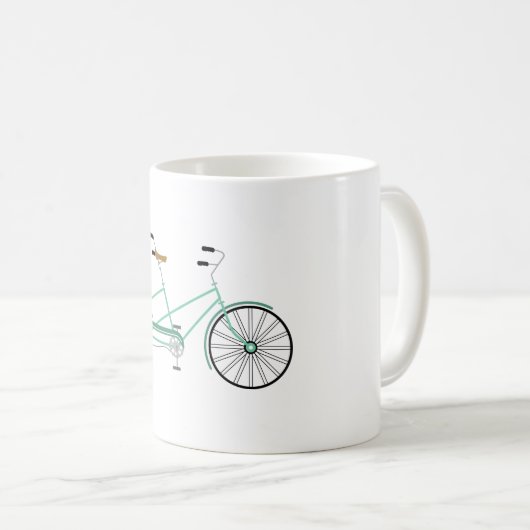 Tandem-Fahrrad Kaffeetasse (VorderseiteRechts)