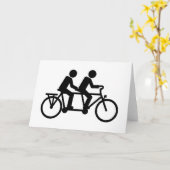 Tandem Fahrrad Karte (Gelbe Blume)