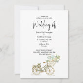Tandem Fahrrad Lässig Hochzeit Einladung kein Foto (Vorderseite)