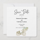 Tandem-Fahrrad-Lässig-Platz--Karte Einladung (Vorderseite)