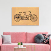 Tandem Fahrrad mit Texten zum "Daisy Bell" Leinwanddruck (Insitu (Wohnzimmer))