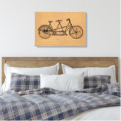 Tandem Fahrrad mit Texten zum "Daisy Bell" Leinwanddruck (Insitu (Schlafzimmer))