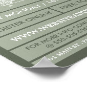 Tandem-Fahrrad, Radklub-Werbung Poster (Ecke)