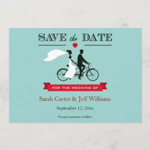 Tandem-Fahrrad Save-the-Date-Karten Save The Date