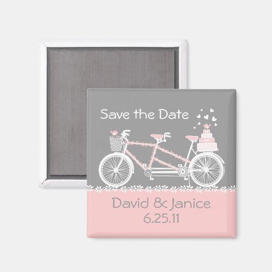 Tandem-Fahrrad speichern Sie das Datumsfenster Magnet (Vorderseite/Rückseite)