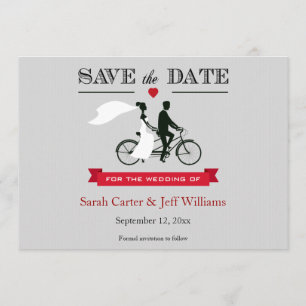 Tandem-Fahrrad Speichern Sie die Datumskarten Save The Date
