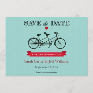 Tandem-Fahrrad Speichern Sie die Datumskarten Save The Date